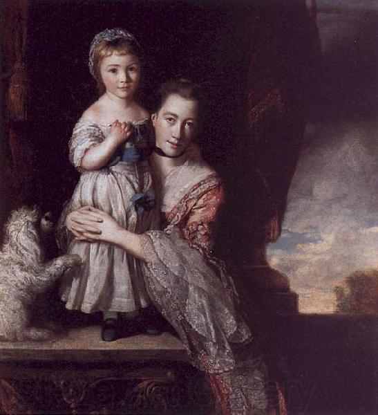 Sir Joshua Reynolds The Countess Spencer with her Daughter Georgina Spain oil painting art